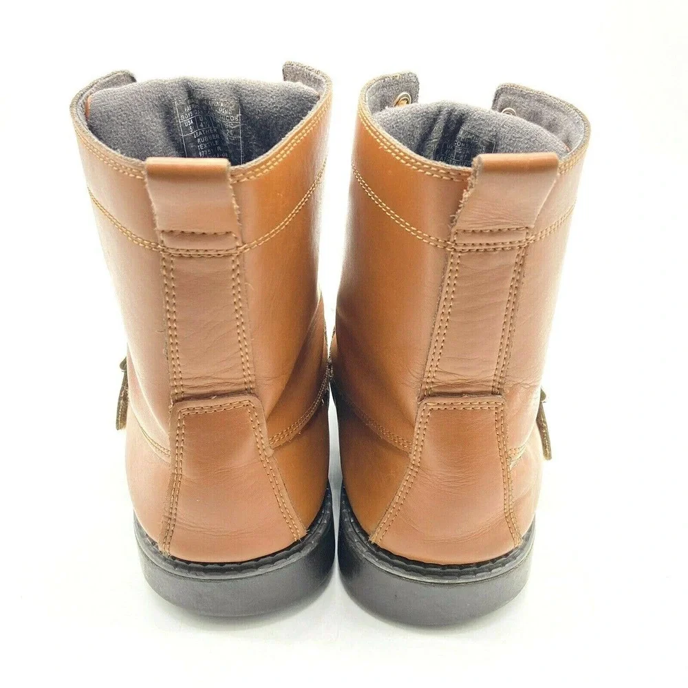Polo by Ralph Lauren leather boots size 5 Brown lace Tie‎ Up High Ankle unisex - Picture 10 of 12